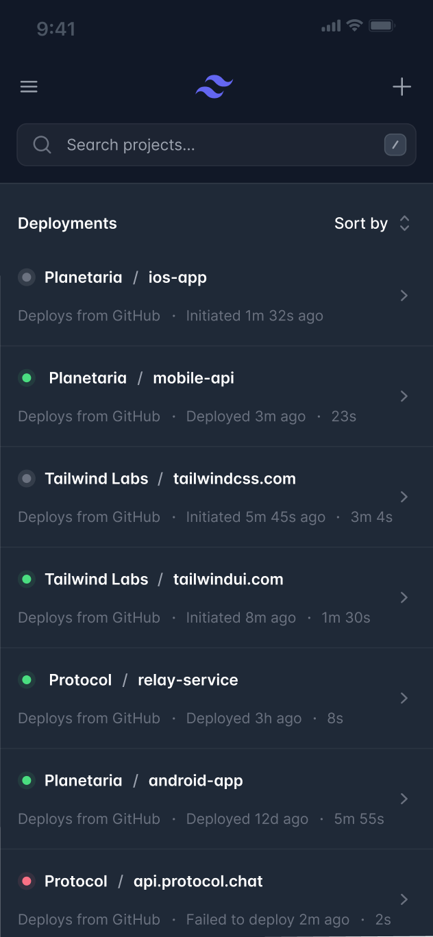 Mobile App Screenshot of Postwave Studio