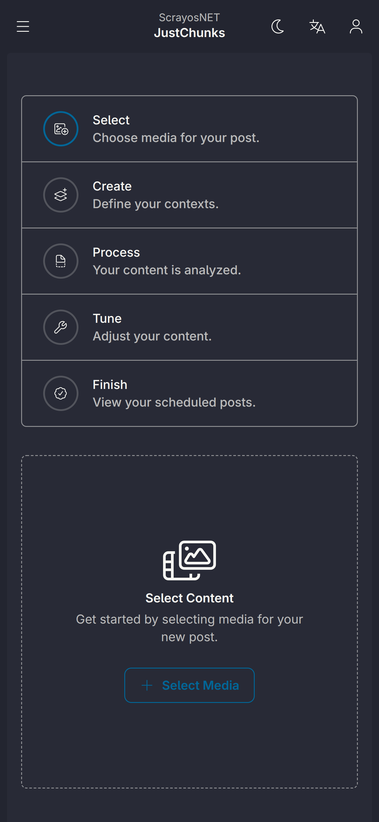 Mobile App Screenshot of Postwave Studio